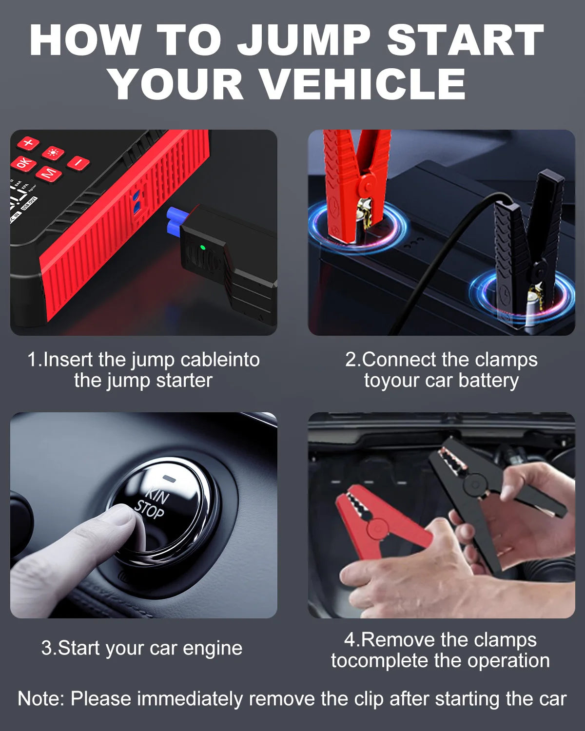 Jump Starter with Air Compressor 150PSI, 7000/8000A Portable