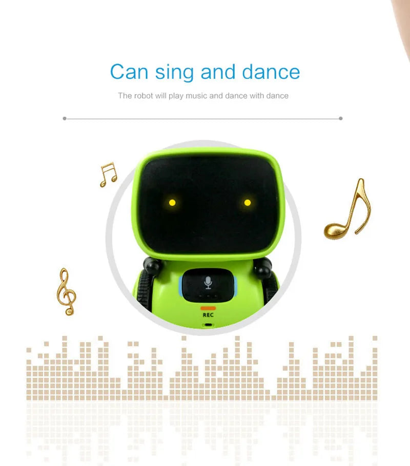 Emo Robot Smart Robots Dance Voice Command Sensor, Singing, Dancing, Repeating Robot Toy for Kids Boys and Girls Talkking Robots