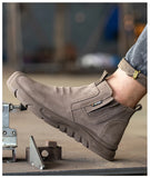 Steel Toe Cap Working Boots Anti-Puncture Work Shoe for ManIndestructible Work Shoes Outdoor Work Shoes Safety Boots for Men