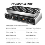 Electric Muffin Maker Timer Stainless Steel Non-Stick Pancakes