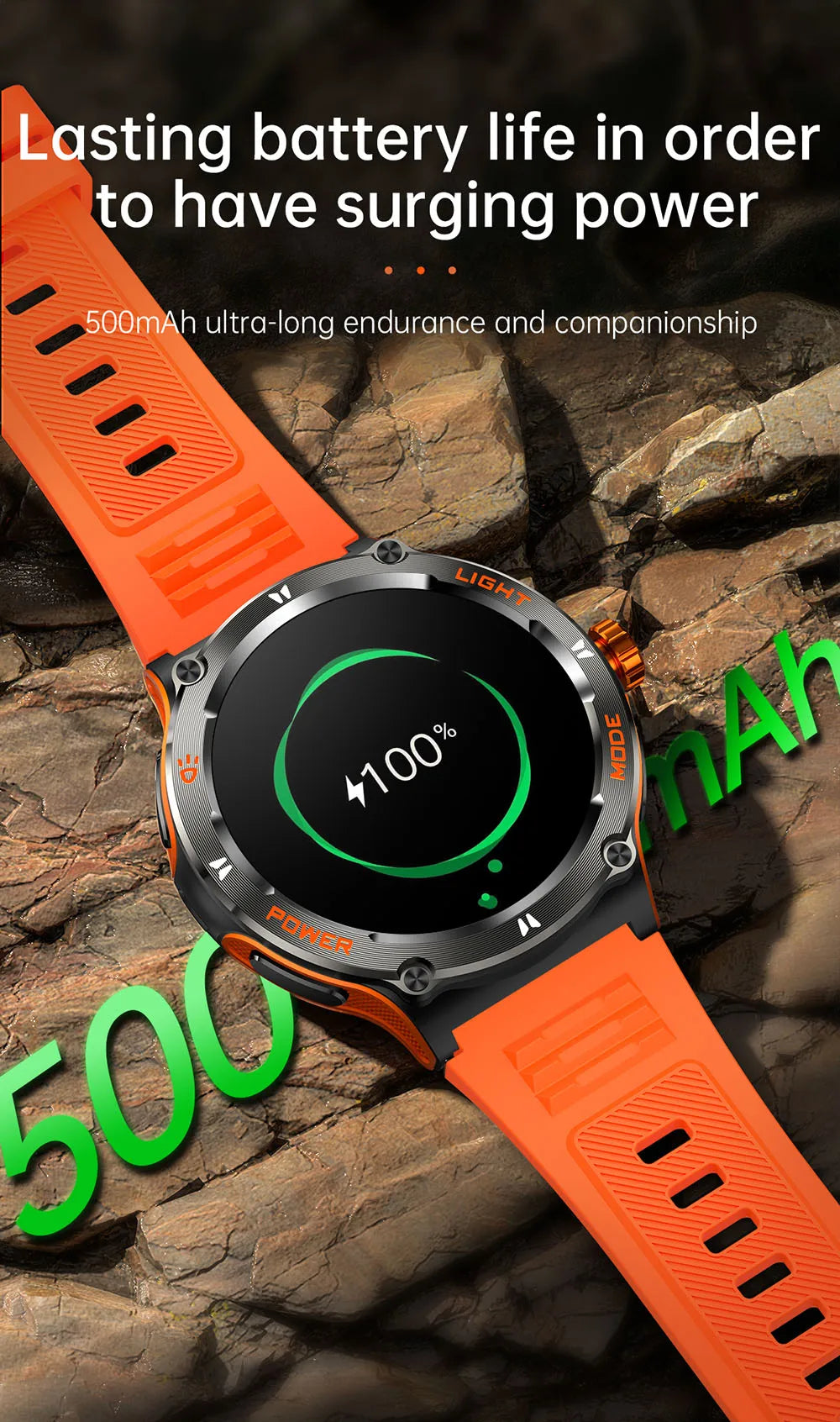 2024 Men's Smart Watch Compass  Sports 3ATM Waterproof Smartwatch Health Monitoring Bluetooth Call  500 Mah Smart Watche