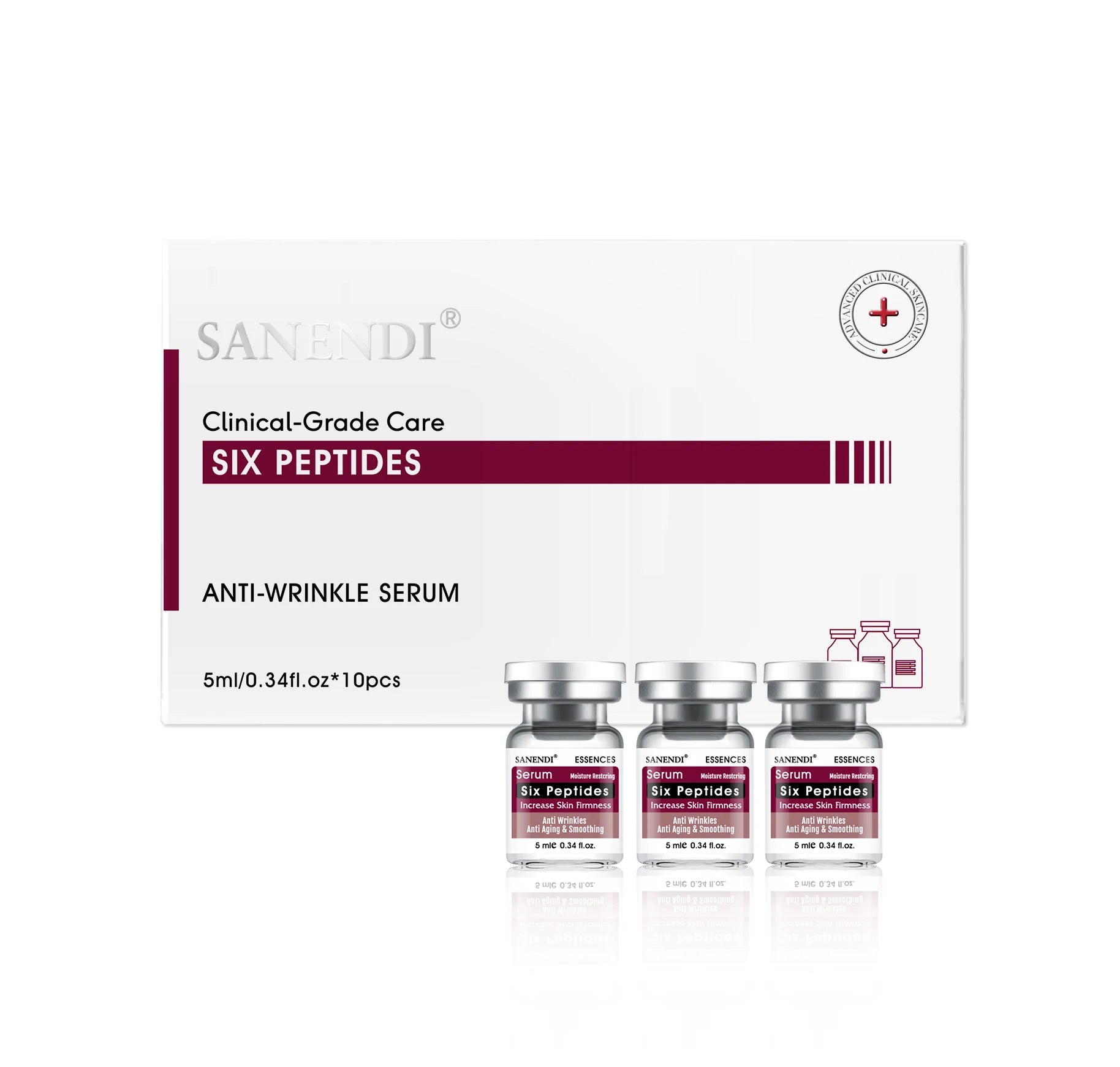10pcs/Box Six Peptide Ampoule Hyaluronic acid Serum