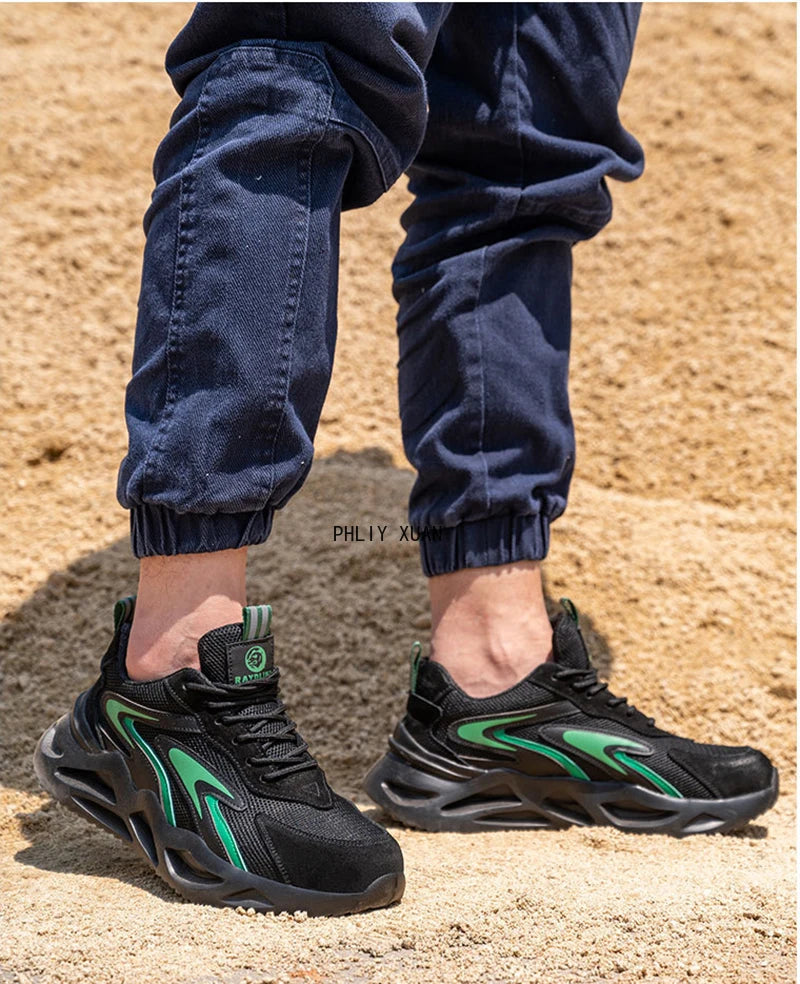 New 2023 Fashion Lightweight Security Protective Safety Wrok Shoes For Men Anti-smashing Sneakers Breathable Male Footwear