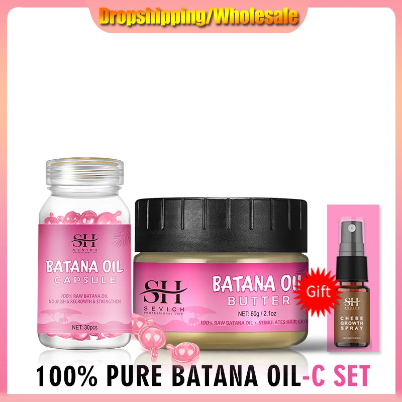 Hair Growth Set Batana Oil Fast Hair Growing Spray