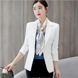 Formal Slim Blazers Lady Office Work Suit Pockets Jackets Coat Female