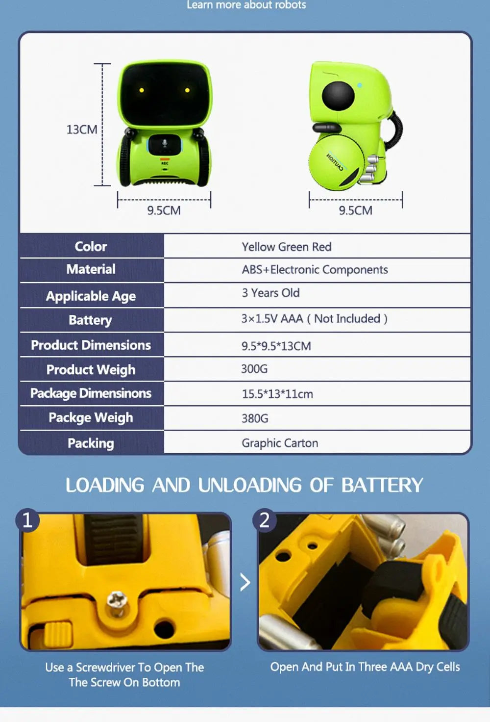 Toy Robot Voice Control Interactive Robot Cute Toy Smart Robot for Kids Dance Voice Command Touch Control Toys birthday Gifts