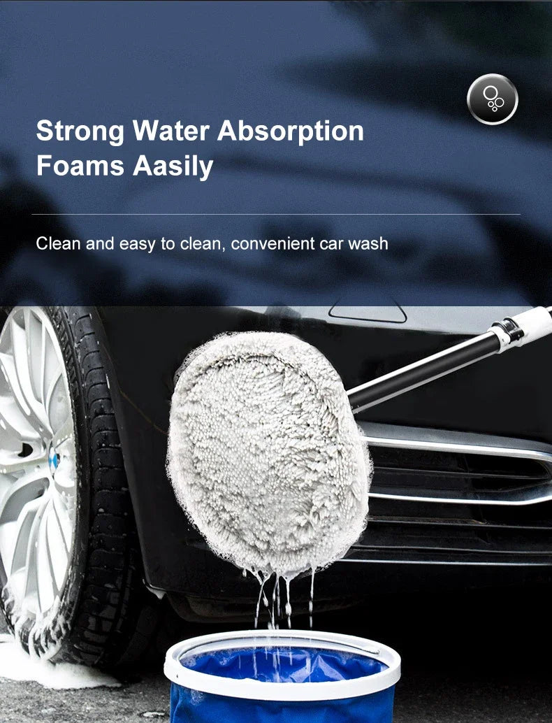 Car Wash Brush Car Cleaning Brush Telescoping Long Handle