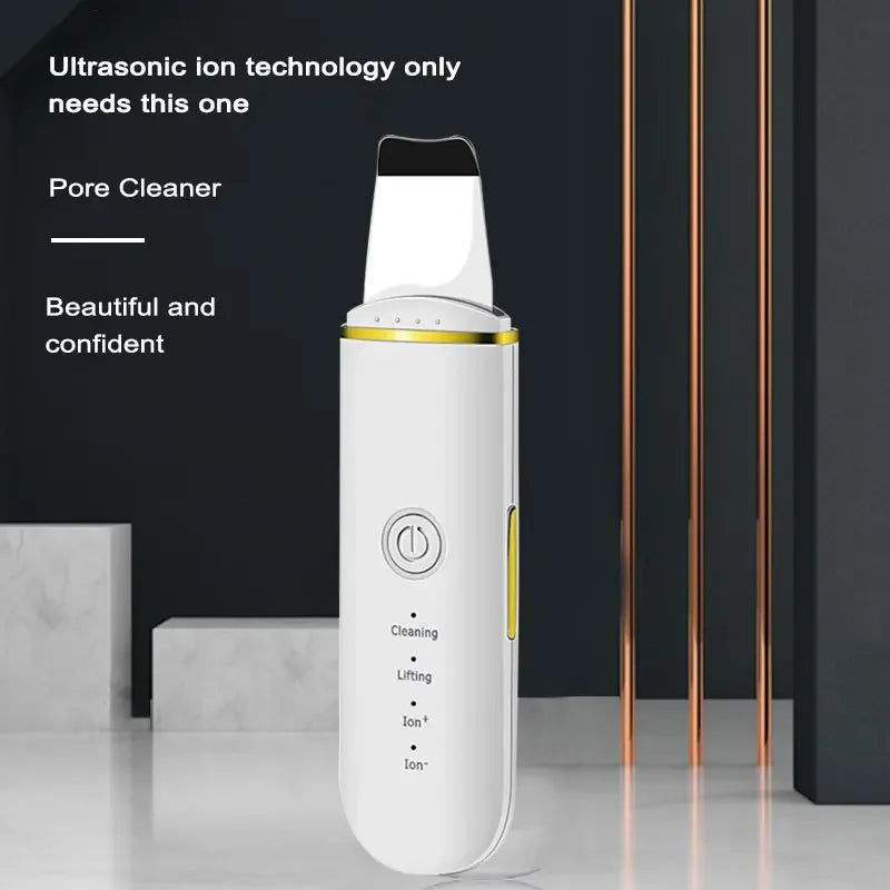 Ultrasonic skin scrubber facial ion cleaning vibrating