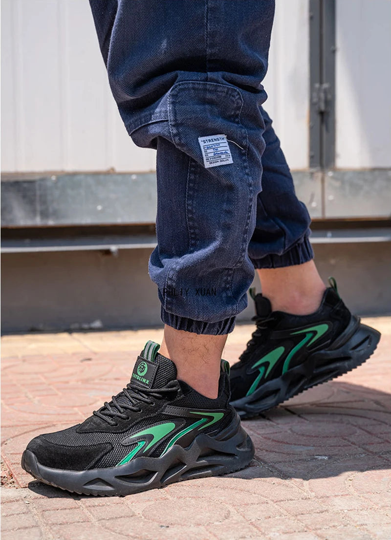 New 2023 Fashion Lightweight Security Protective Safety Wrok Shoes For Men Anti-smashing Sneakers Breathable Male Footwear