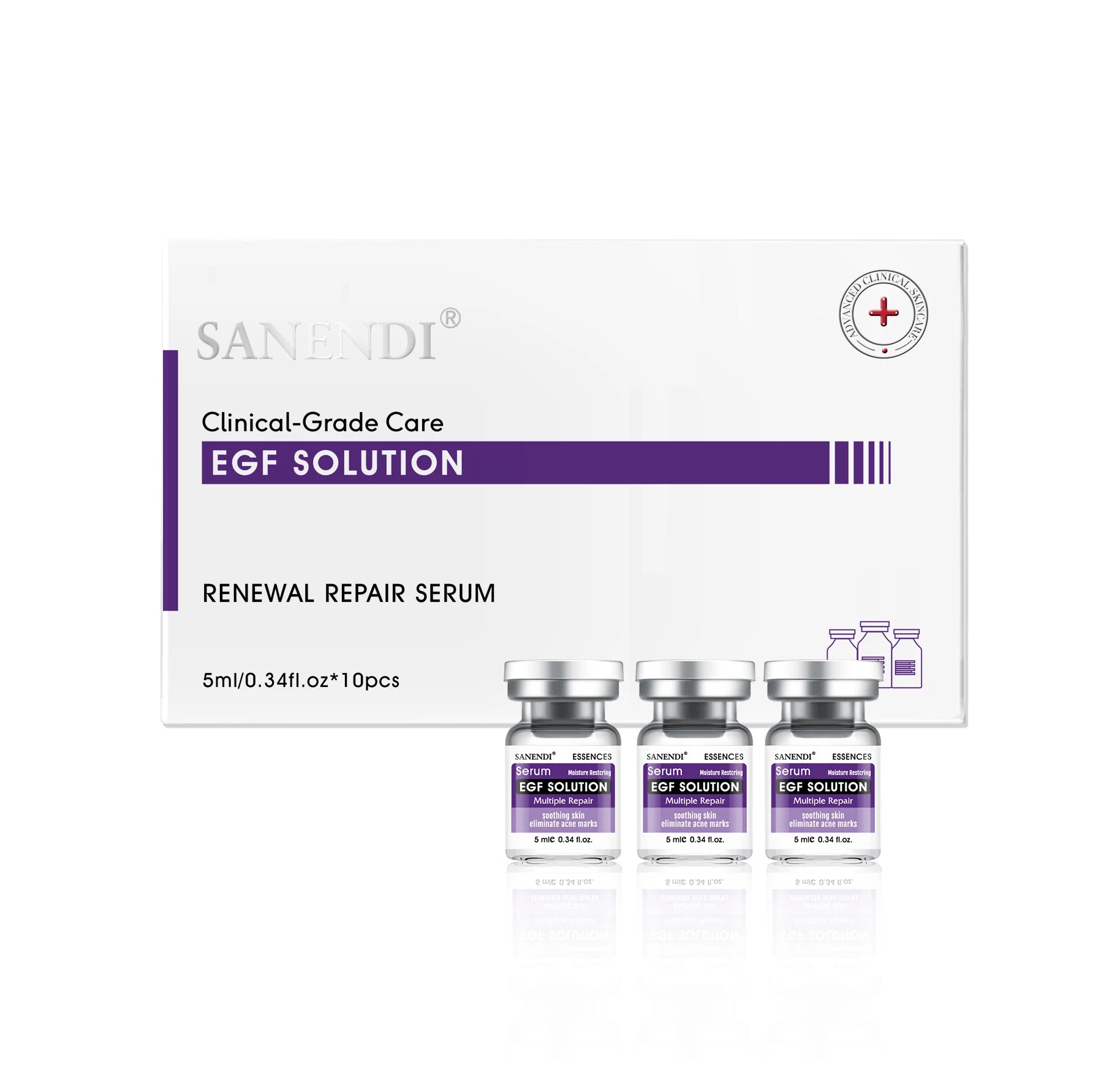 10pcs/Box Six Peptide Ampoule Hyaluronic acid Serum