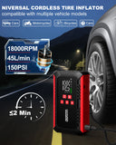 Jump Starter with Air Compressor 150PSI, 7000/8000A Portable