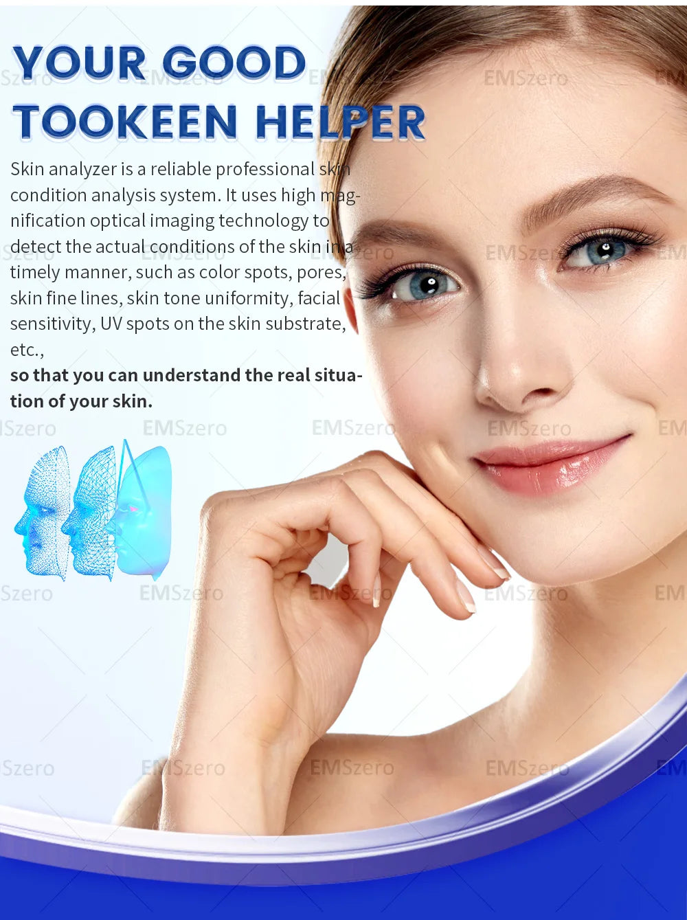 AISIA Q1 3D AI Facial Skin Analyzer 9 Spectrum 36MP