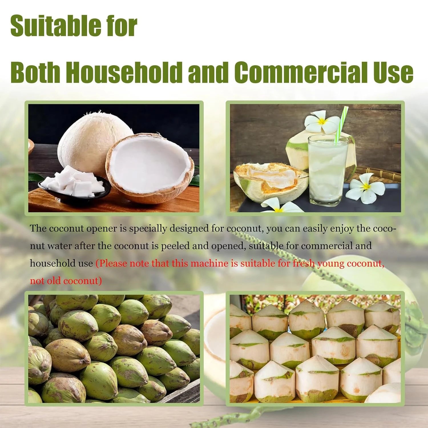 Manual Coconut Opener Machine, Commercial Desktop Stainless Steel