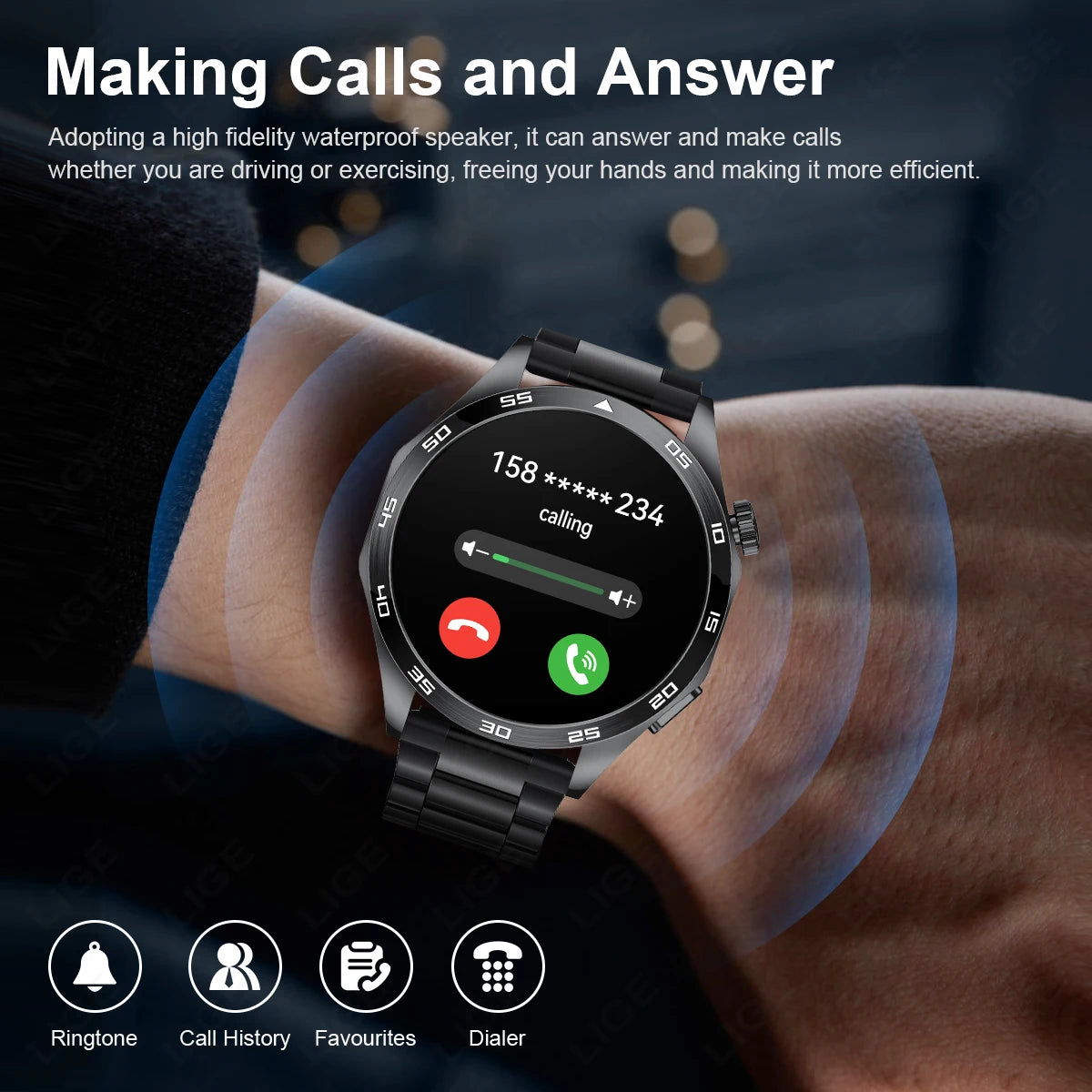 2025 New Smart Watch with ECG Men Blood Pressure Heart Rate Monitoring Sports Watch Bluetooth Call Health Smartwatch for Xiaomi