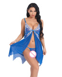 Sleepwear Sexy Lingerie Women Night Mini Dress Hot See