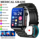 Medical grade smartwatch 2025 Air Pump Bluetooth call health watch True Accurately Blood Pressure Uric Acid Blood Lipids watch