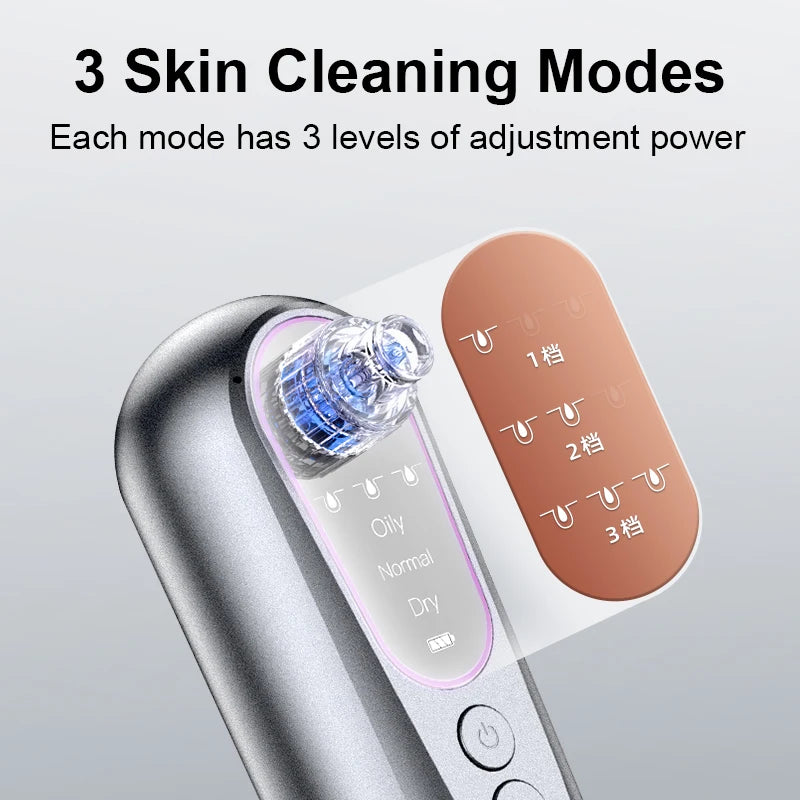 Electric Facial Vacuum Cleaner Professional 6 Suction Heads