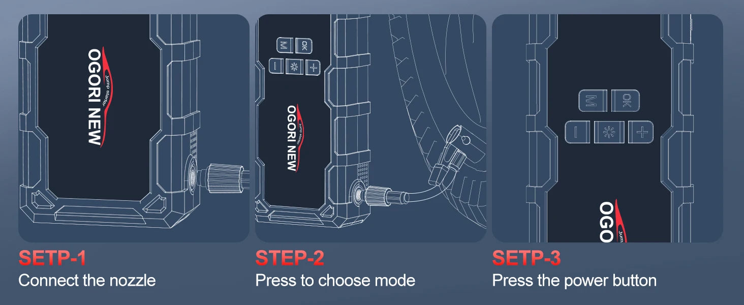 Jump Starter with Air Compressor 150PSI, 7000/8000A Portable