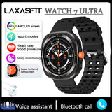 LAXASFIT Watch 7 Ultra Smartwatch Bluetooth Talk HD AMOLED Screen Fitness Tracker Health Monitoring Smartwatch for Android IOS