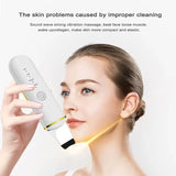 Ultrasonic skin scrubber facial ion cleaning vibrating