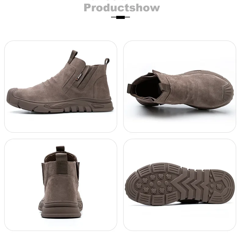 Steel Toe Cap Working Boots Anti-Puncture Work Shoe for ManIndestructible Work Shoes Outdoor Work Shoes Safety Boots for Men