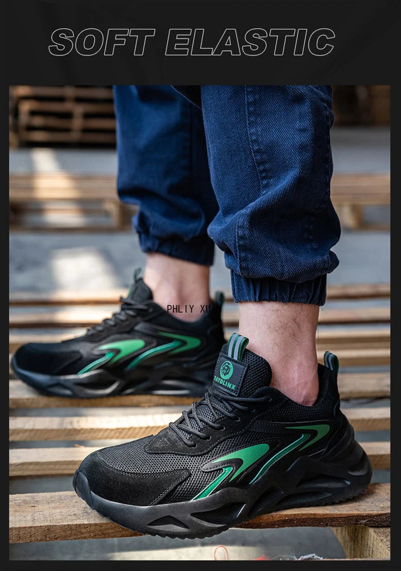 New 2023 Fashion Lightweight Security Protective Safety Wrok Shoes For Men Anti-smashing Sneakers Breathable Male Footwear