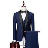 Men Skinny 3 Pieces Set Formal Slim Fit Tuxedo Prom Suit