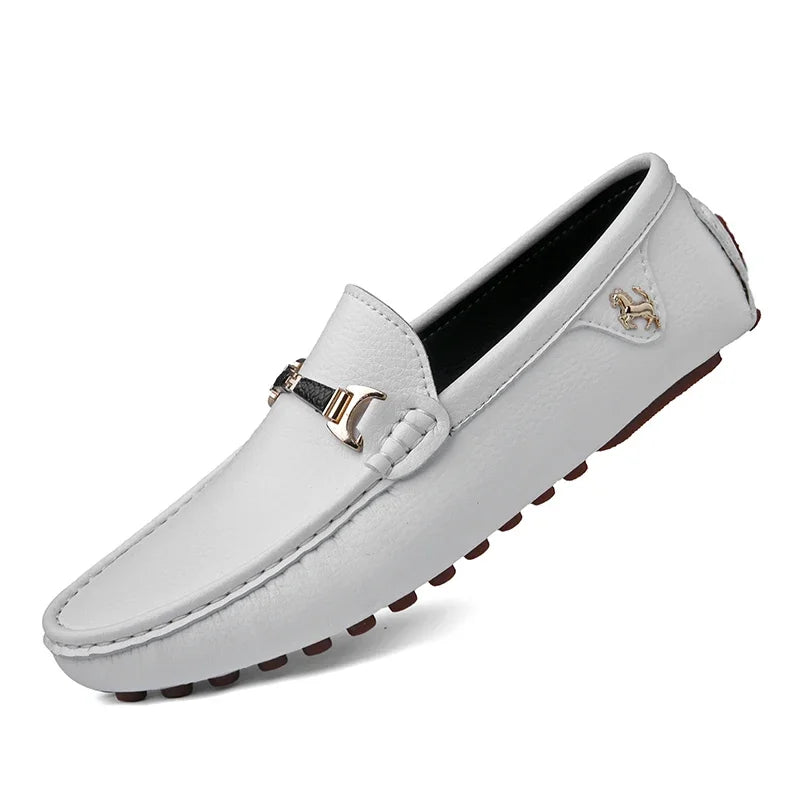Men's Leather Shoes Drving Shoes Soft Comfortable Slip on Office Man Formal Shoes