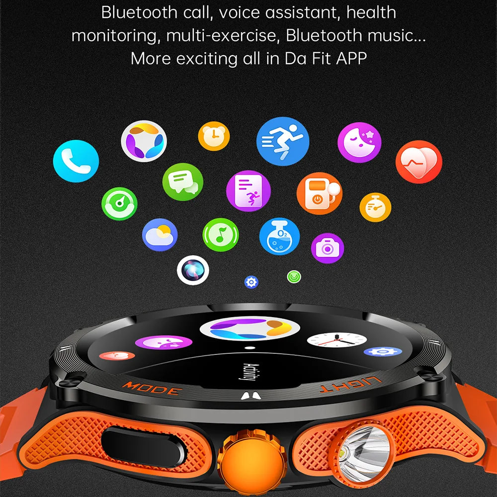 2024 Men's Smart Watch Compass  Sports 3ATM Waterproof Smartwatch Health Monitoring Bluetooth Call  500 Mah Smart Watche