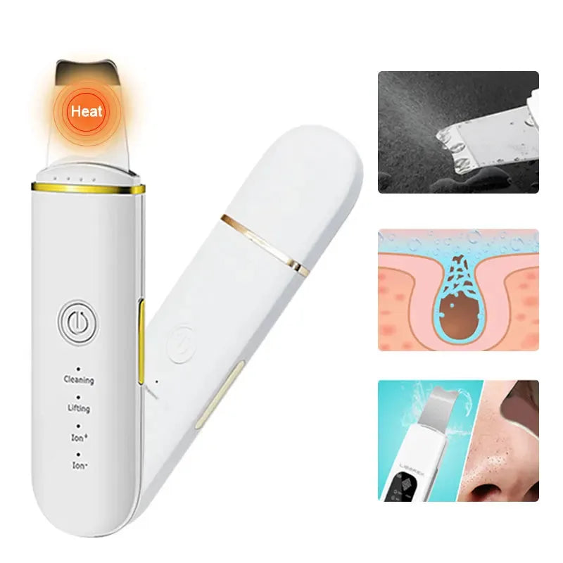 Ultrasonic skin scrubber facial ion cleaning vibrating