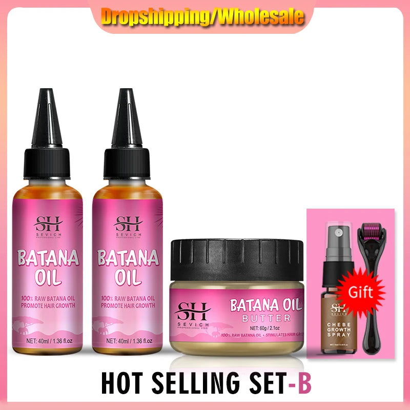 Hair Growth Set Batana Oil Fast Hair Growing Spray