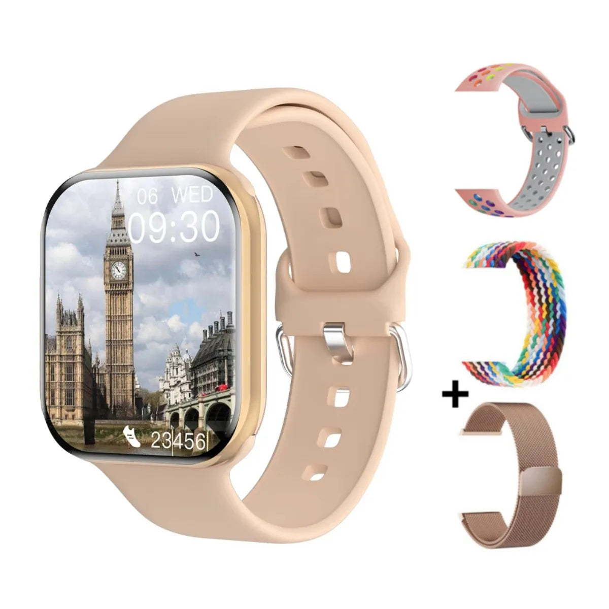 2025 GPS Smartwatch NFC Smart Watch Bluetooth Call Health Monitor Men Women Fitness Bracelet Series 10 for Android Apple Phone