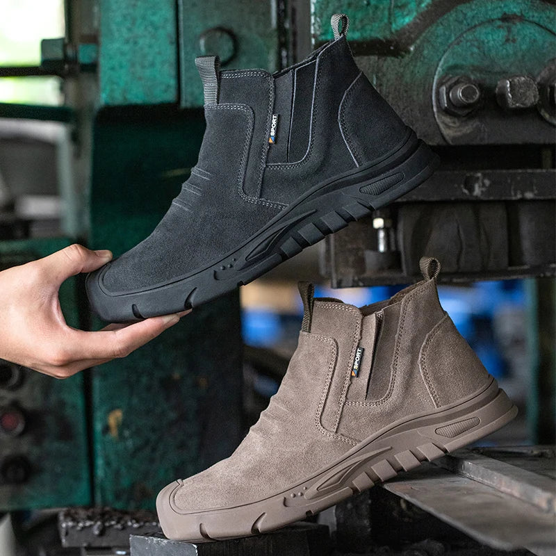 Steel Toe Cap Working Boots Anti-Puncture Work Shoe for ManIndestructible Work Shoes Outdoor Work Shoes Safety Boots for Men