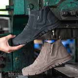 Steel Toe Cap Working Boots Anti-Puncture Work Shoe for ManIndestructible Work Shoes Outdoor Work Shoes Safety Boots for Men