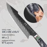 SHANGDAO 67 Layers Damascus Chef Knife 8", Professional Kitchen