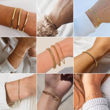 SUNIBI Classic Snake Chain Bracelets for Women Trend Gold Plated