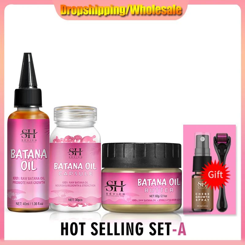Hair Growth Set Batana Oil Fast Hair Growing Spray