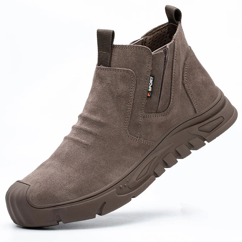Steel Toe Cap Working Boots Anti-Puncture Work Shoe for ManIndestructible Work Shoes Outdoor Work Shoes Safety Boots for Men