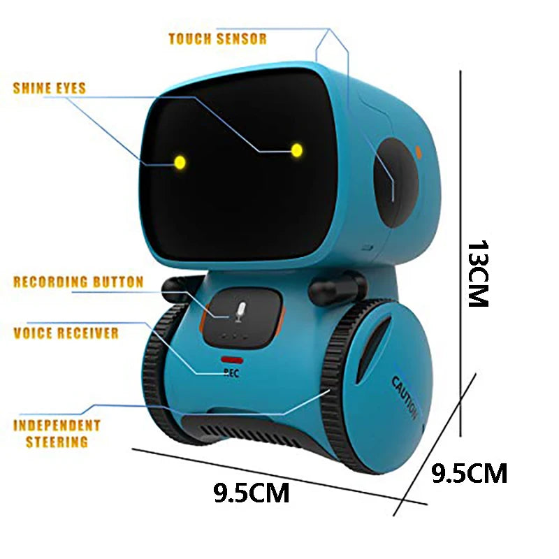 Emo Robot Smart Robots Dance Voice Command Sensor, Singing, Dancing, Repeating Robot Toy for Kids Boys and Girls Talkking Robots