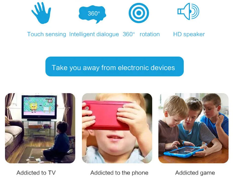 Emo Robot Smart Robots Dance Voice Command Sensor, Singing, Dancing, Repeating Robot Toy for Kids Boys and Girls Talkking Robots