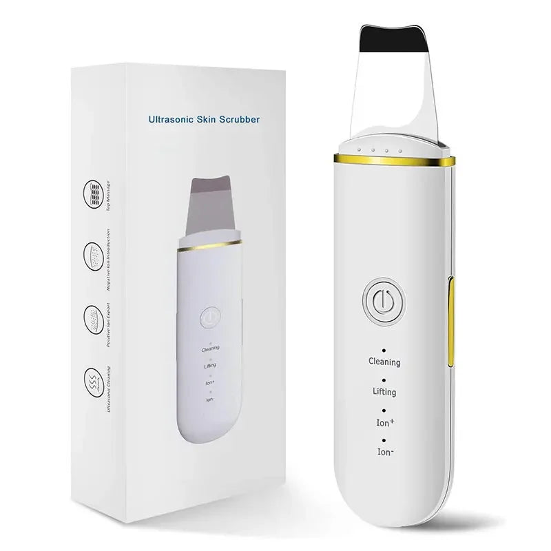 Ultrasonic skin scrubber facial ion cleaning vibrating