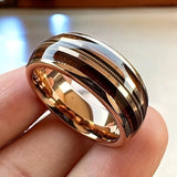 Men's Fashion 8mm Stainless Steel Wedding Engagement Ring,