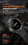 Military Grade AMOLED Smart Watch Men GPS Positioning 500 mAh Large Battery Health Monitoring 100+ Sports Mode Smartwatch 2025
