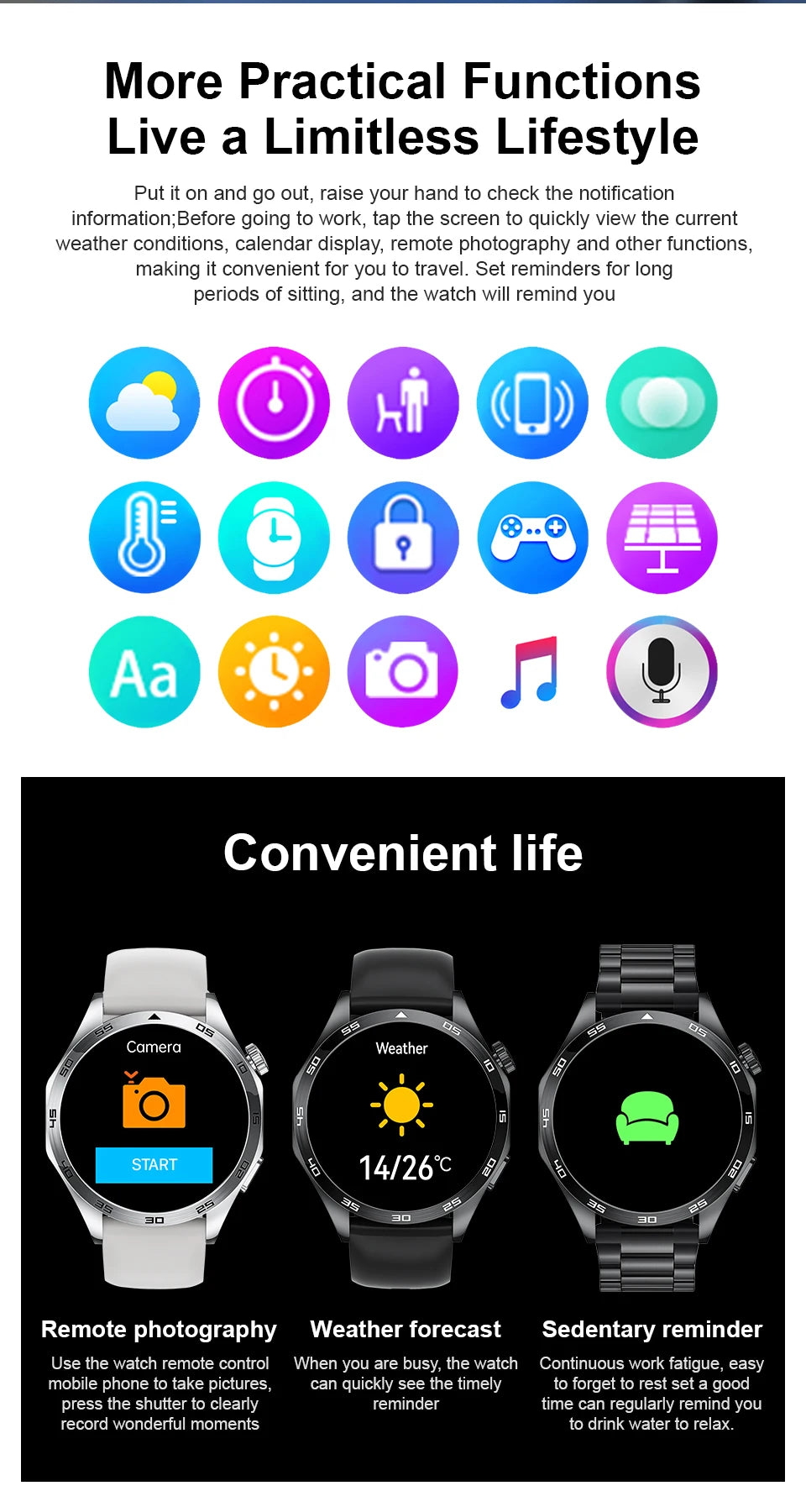 2025 New Smart Watch with ECG Men Blood Pressure Heart Rate Monitoring Sports Watch Bluetooth Call Health Smartwatch for Xiaomi