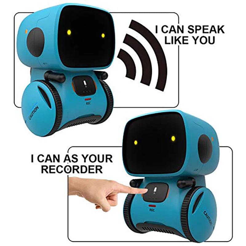 Emo Robot Smart Robots Dance Voice Command Sensor, Singing, Dancing, Repeating Robot Toy for Kids Boys and Girls Talkking Robots