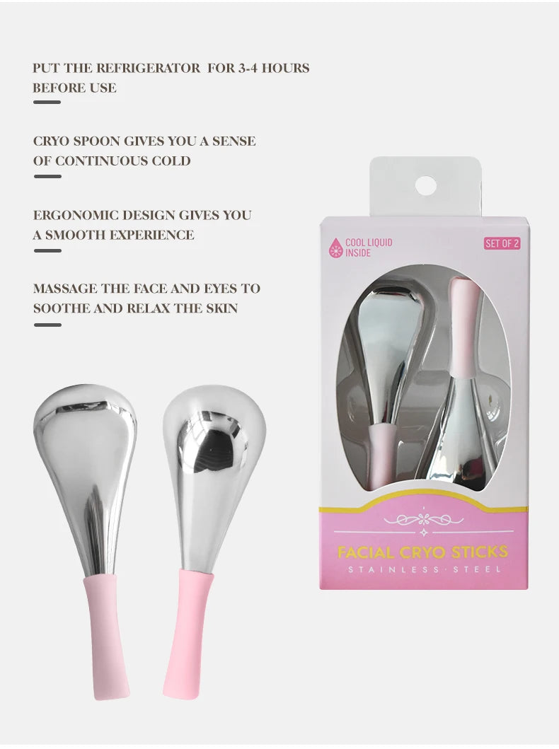 Mini 2Pcs Facial Cryo Sticks Skin Care Ice Globes