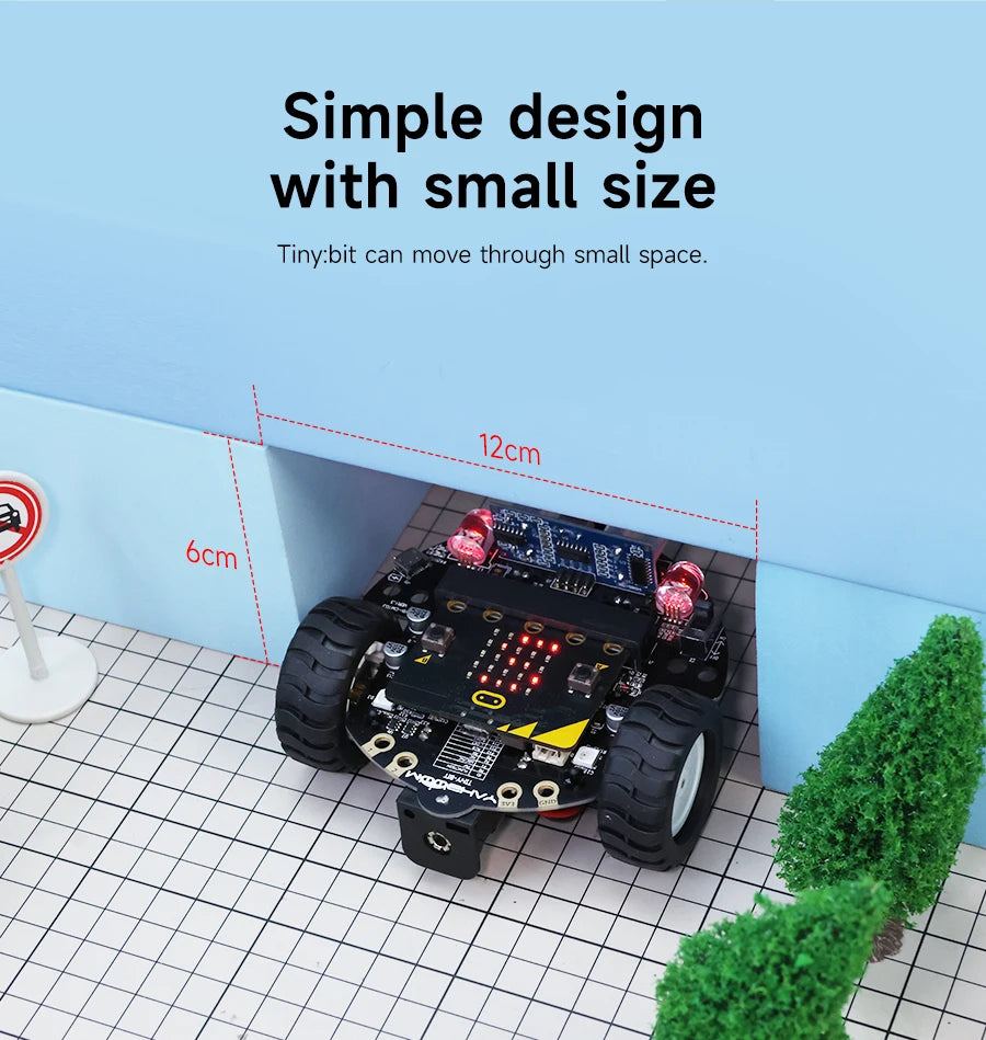 Micro:Bit V2 Smart Mini Robot Car Kit Coding for Kids Science Building Kit Learning Educational STEM Toy DIY Electronic Project