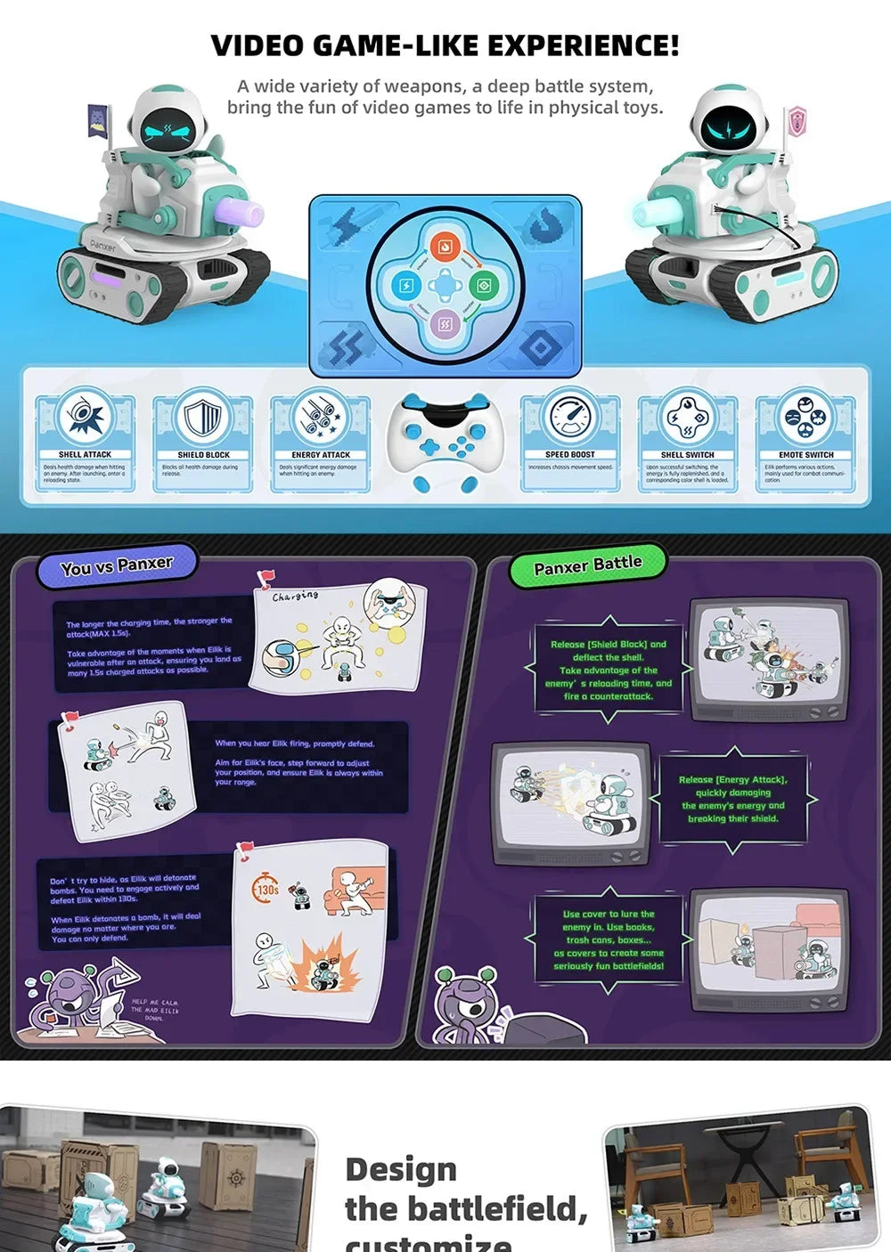 Panxer Eilik Smart Robot Pet Companion Toy Emotional Interaction With Ai Technology Companion Bot Fun Robot Toy For Kids Custom