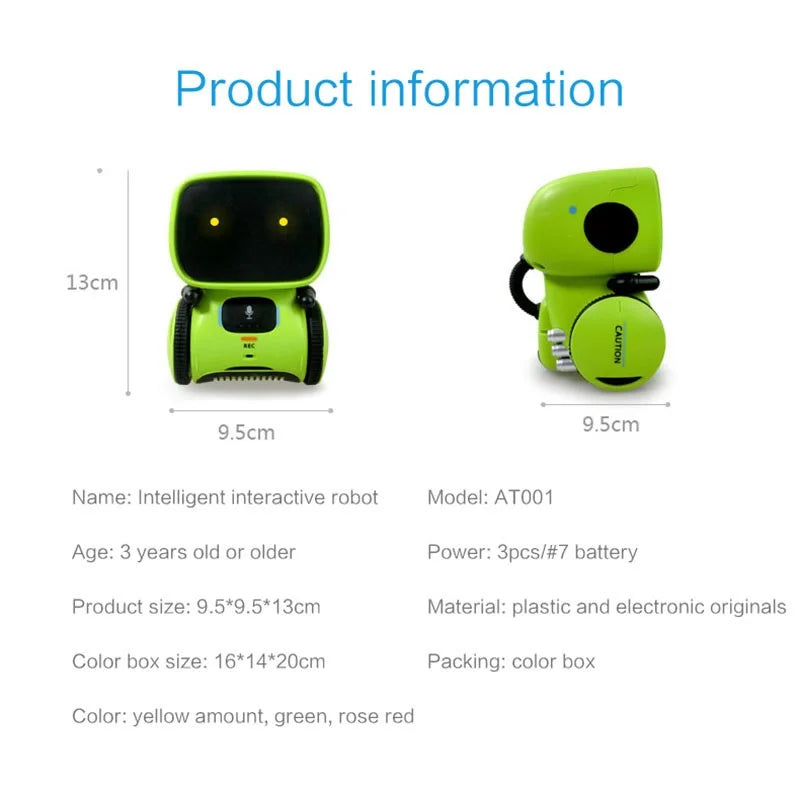 Emo Robot Smart Robots Dance Voice Command Sensor, Singing, Dancing, Repeating Robot Toy for Kids Boys and Girls Talkking Robots