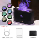 180 ML Aroma Diffuser Perfume Air Humidifier With LED Lighting Flame Lamp Essential Oil Aromatherapy Machine Cool Mist Fogger